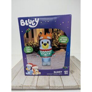 Gemmy Bluey 5ft Airblown Lighted Christmas Inflatable Holiday Christmas Sweater